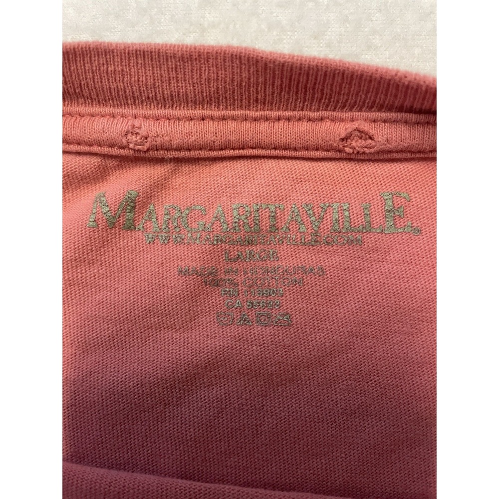 Margaritaville Shirt Las Vegas Jimmy Buffett Men's Size‎ L Pink Parrot Head Tiki - Picture 8 of 10